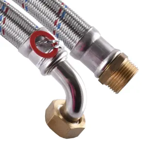 Шланг антивібраційний кутовий SOLOMON 1″ ЗВ 0,6м HS3001 №2