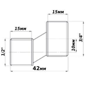 Ексцентрик 3/4″х1/2″ЗЗ латунний А3201А №2