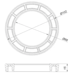 Прокладка SoloPlast (микропорка) между бачком и унитазом АС-01.18И ЗП 102х66х15 №4