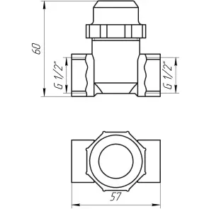 Фільтр грубого очищення SOLOMON 1/2″ ВВ нікель з відстійником (8014) TD1052 №4