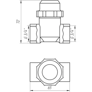 Фільтр грубого очищення SOLOMON 3/4″ ВВ нікель з відстійником (8014) TD1052 №2