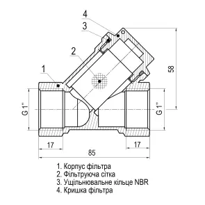 Фільтр грубого очищення SELBA 1″ SL1512 №5