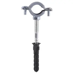 Хомут в зборi CR 1/2″ (20-23мм) з гвинтом-шурупом 8*80 та дюбелем в уп., сірий №1