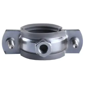 Хомут в сборе CR 3/4″ (25-30мм) с винтом-шурупом 8*80 и дюбелем в уп., серый №3