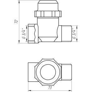 Фильтр грубой очистки SOLOMON 3/4″ НВ никель с отстойником (8015) TD1053 №10