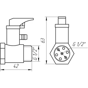 Клапан обратный подрывной 1/2″ HT159 с флажком №3