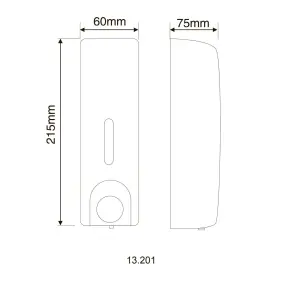 Дозатор рідкого мила HOTEC 13.201 ABS White пластик , одинарний 350мл №3