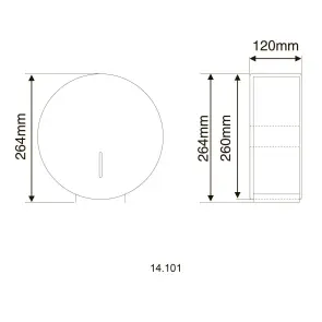 Диспенсер для туалетной бумаги HOTEC 14.101 Stainless Steel №7