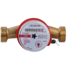 Счетчик горячей воды ECOSTAR DN20 3/4″ без штуцера L130 E-C 4,0 без КМЧ