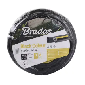 Шланг для полива BLACK COLOUR 1/2″ 20м, Bradas Польша черный WBC1/220 №2