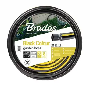 Шланг для полива BLACK COLOUR 3/4″ 25м, Bradas Польща черный WBC3/425 №1