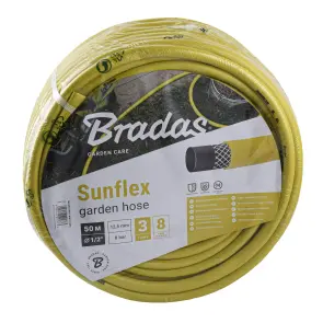 Шланг для полива SUNFLEX 1/2″- 50м Bradas Польша желтый WMS1/250 №1