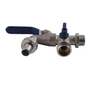 Кран SELBA шаровый поливочный двойной 1/2″x3/4″x1/2″ SL4086 №3