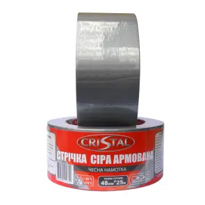 Лента армированная CRISTAL 48мм х 25м серая №1
