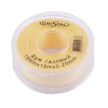 Фум стрічка тефлонова PROFI S-1204 (19*15*0.20) газова CRISTAL