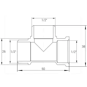 Трійник 1/2″ВЗЗ нікельований А0204А(нк) №4