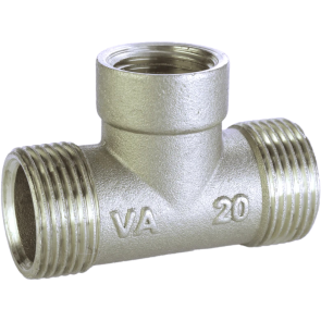 Трійник редукційний 3/4″х1/2″х3/4″ЗВЗ нікельований A0224А(нк) №1