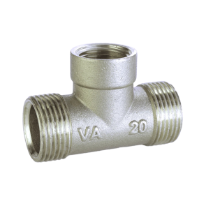Трійник редукційний 3/4″х1/2″х3/4″ЗВЗ нікельований A0224А(нк) №2