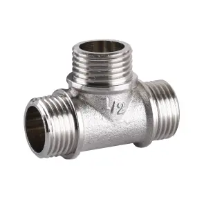 Тройник 1/2″ННН никелированный А0214А(нк) №3