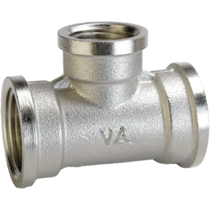 Трійник редукційний 3/4″х1/2″х3/4″ВВВ нікельований А0212А(нк) №1