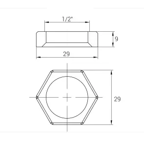 Контргайка 1/2″В латунна А1201А №4