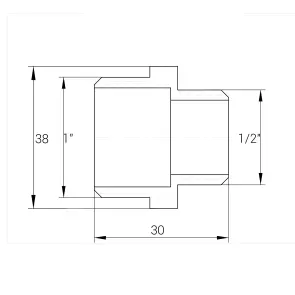 Ніпель редукційний 1″х1/2″ЗЗ латунний А0513А №3