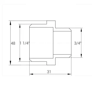 Ніпель редукційний 1 1/4″х 3/4″ЗЗ латунний А0593А №3