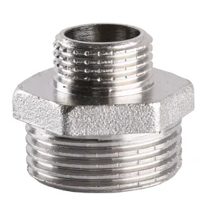 Ніпель редукційний 1″х 1/2″ЗЗ нікельований А0513А(нк) №3