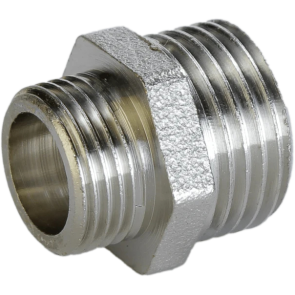 Ніпель редукційний 3/4″х1/2″ЗЗ нікельований А0511А(нк) №1