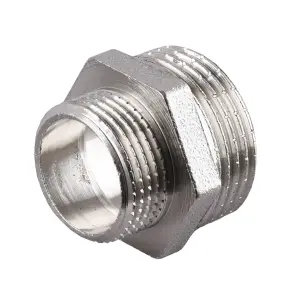 Ніпель редукційний 3/4″х1/2″ЗЗ нікельований А0511А(нк) №2