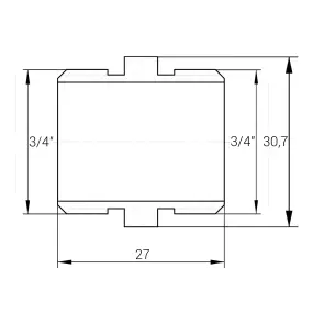 Ніпель 3/4″ЗЗ нікельований А0502А(нк) №2