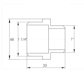 Ніпель редукційний 1 1/4″х1″ЗЗ нікельований А0594А(нк) №4