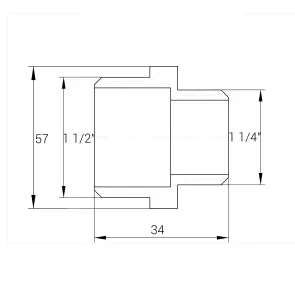 Ніпель редукційний 1 1/2″х1 1/4″ЗЗ нікельований А0522А(нк) №4