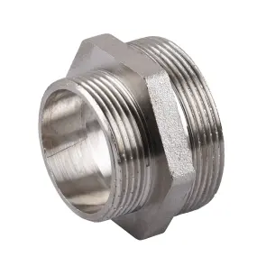 Ніпель редукційний 1 1/2″х 1″ЗЗ нікельований А0509А(нк) №2