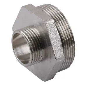Ніпель редукційний 1 1/2″х 3/4″ЗЗ нікельований А0510А(нк) №2