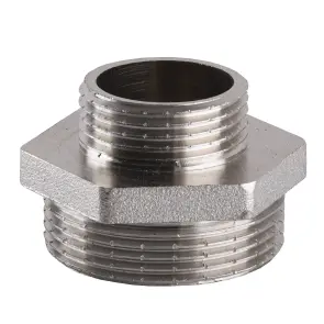 Ніпель редукційний 1 1/2″х 1″ЗЗ нікельований А0509А(нк) №3