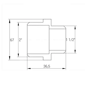 Ніпель редукційний 2″х1 1/2″ЗЗ нікельований А0545А(нк) №4