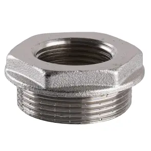 Футорка 1 1/2″х 1″ЗВ нікельована А0714А(нк) №3