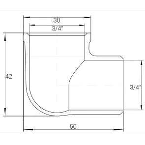 Кутник 3/4″ВЗ латунний посилений А0120А №2