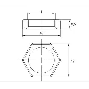 Контргайка 1″В латунна А1203А №4
