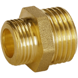 Ніпель редукційний 1/2″х3/8″ЗЗ латунний А0542А №1