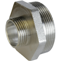 Ниппель редукционный 1 1/4″х 1/2″НН никелированный А0514А(нк)