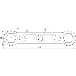 Ключ монтажу футорок CRISTAL NR-1015 №2