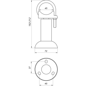 Підлоговий кронштейн секційного радіатора CRISTAL NR-1014 №2