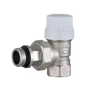 Кран радіаторний кутовий Q PROFESSIONAL 1/2″ NV-QP5017 під термоголовку з ущільнювачем №1