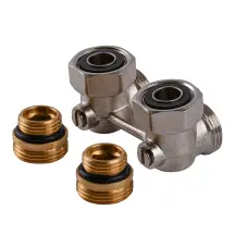 Узел нижнего подключения панельного радиатора SOLOMON NV 5102 угловой шаровой 3/4″