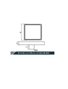 Трап душевой TILLO TM131-15 15х15см №4