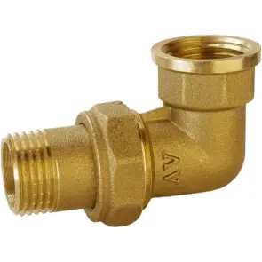 Згін американка кутова 1/2″ВЗ латунна Б0838А №1