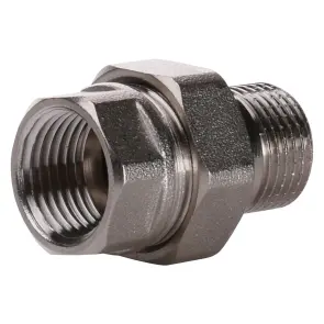 Сгон-американка прямой PROFESSIONAL 1 1/2″ НИКЕЛЬ QP160 №1