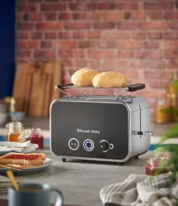 Тостер Russell Hobbs Distinctions 2-Slice 1670Вт, підігрів, розморожування, пластик, чорний №2
